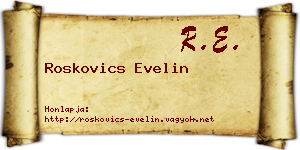 Roskovics Evelin névjegykártya