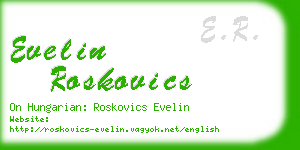 evelin roskovics business card